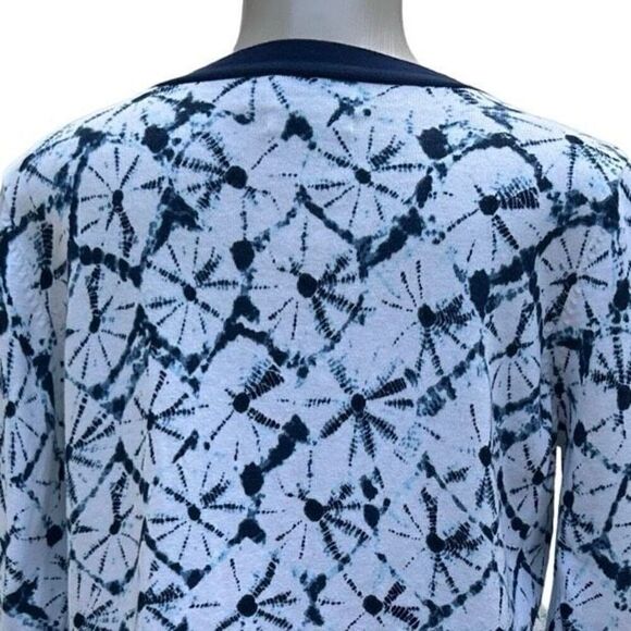 Thakoon X Target Shibori Cardigan Women's Large Blue & White Button Front Cotton - Picture 5 of 8
